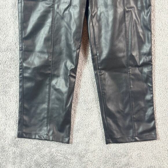 Revolve NWT LBLC THE LABEL Black Vegan Jen Faux Leather Trousers Pants Large - Picture 5 of 15
